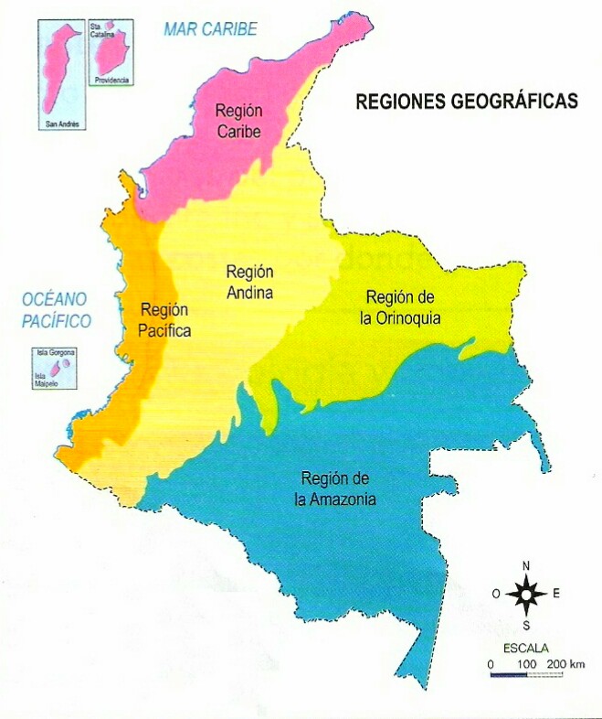Mapa De Colombia Con Sus Regiones Mapa De Colombia 0051