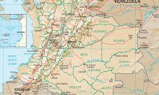 Mapa de carreteras de Colombia