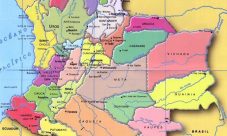 Mapa de Colombia con sus capitales
