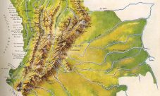 Mapa de Colombia con sus cordilleras