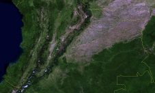 Mapa de satélite de Colombia