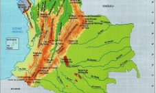 Mapa orográfico de Colombia