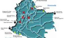 Mapa de aeropuertos de Colombia