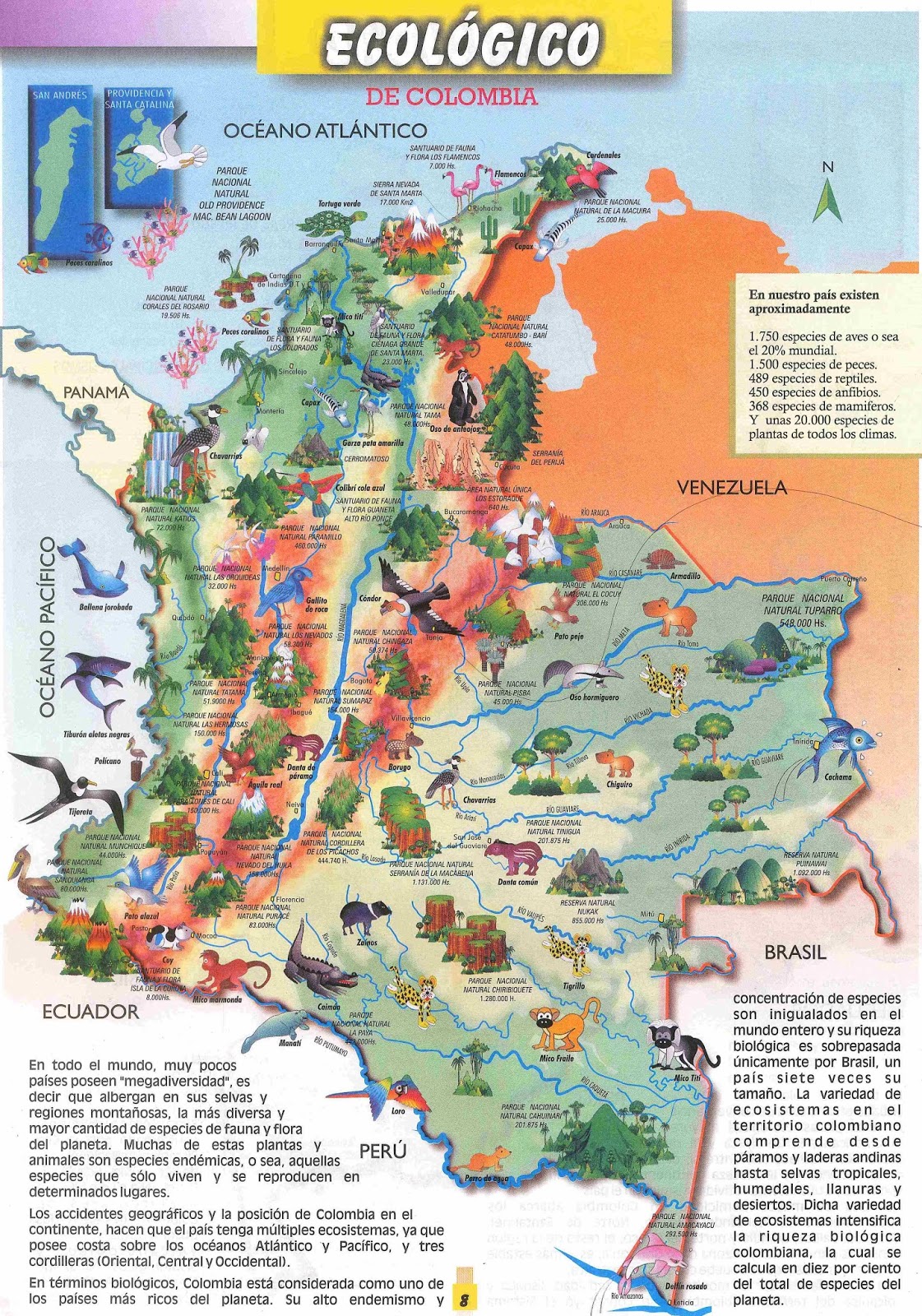 mapa ecologico de colombia